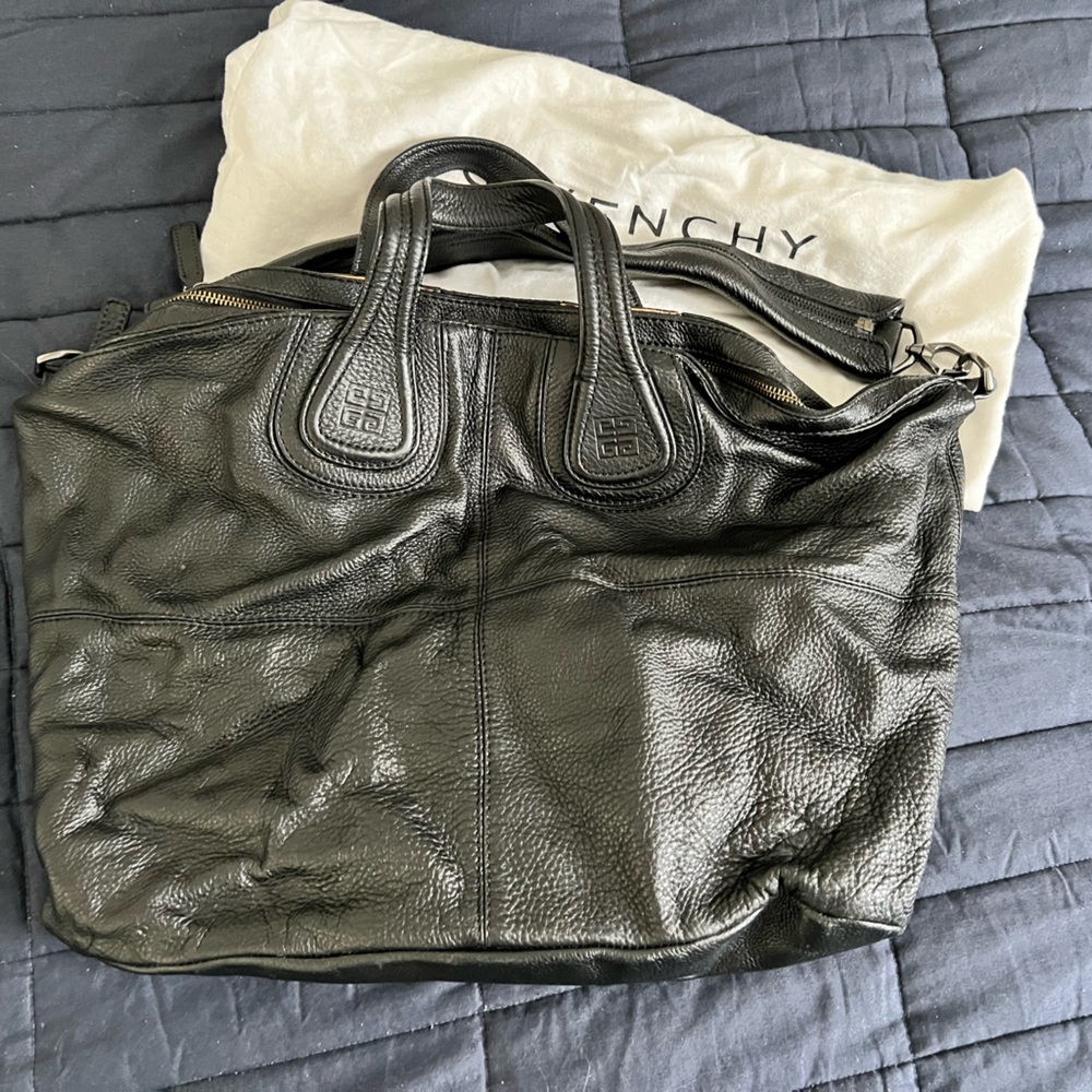 Givenchy nightingale large tote black leather
